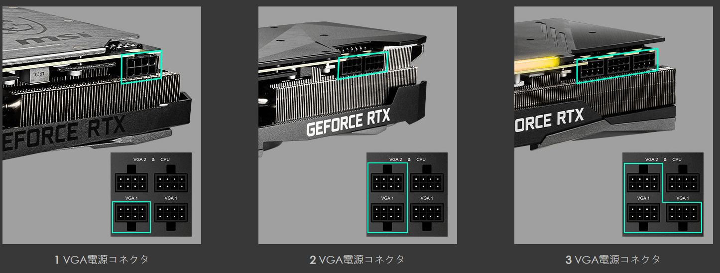 フルモジュール電源(RTX30グラボにも対応)