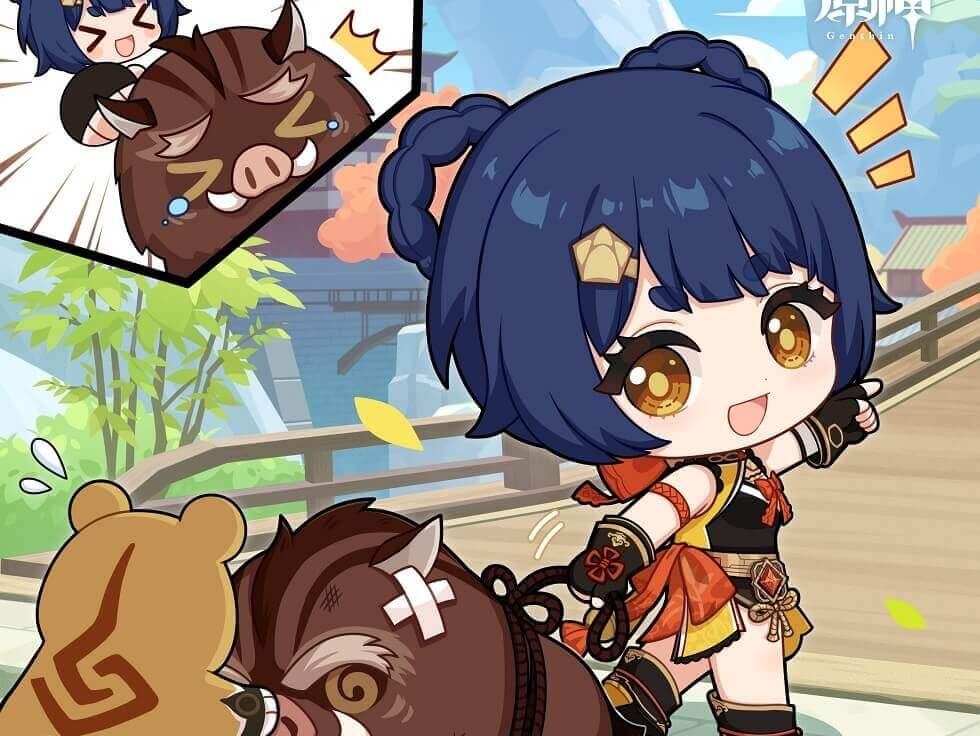 genshin-illustration-xiangling